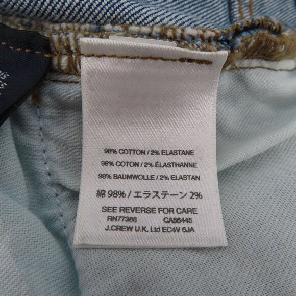 J Crew Women 25 Slim Broken In Boyfriend Distressed Medium Wash Blue Denim Jeans - Picture 10 of 13